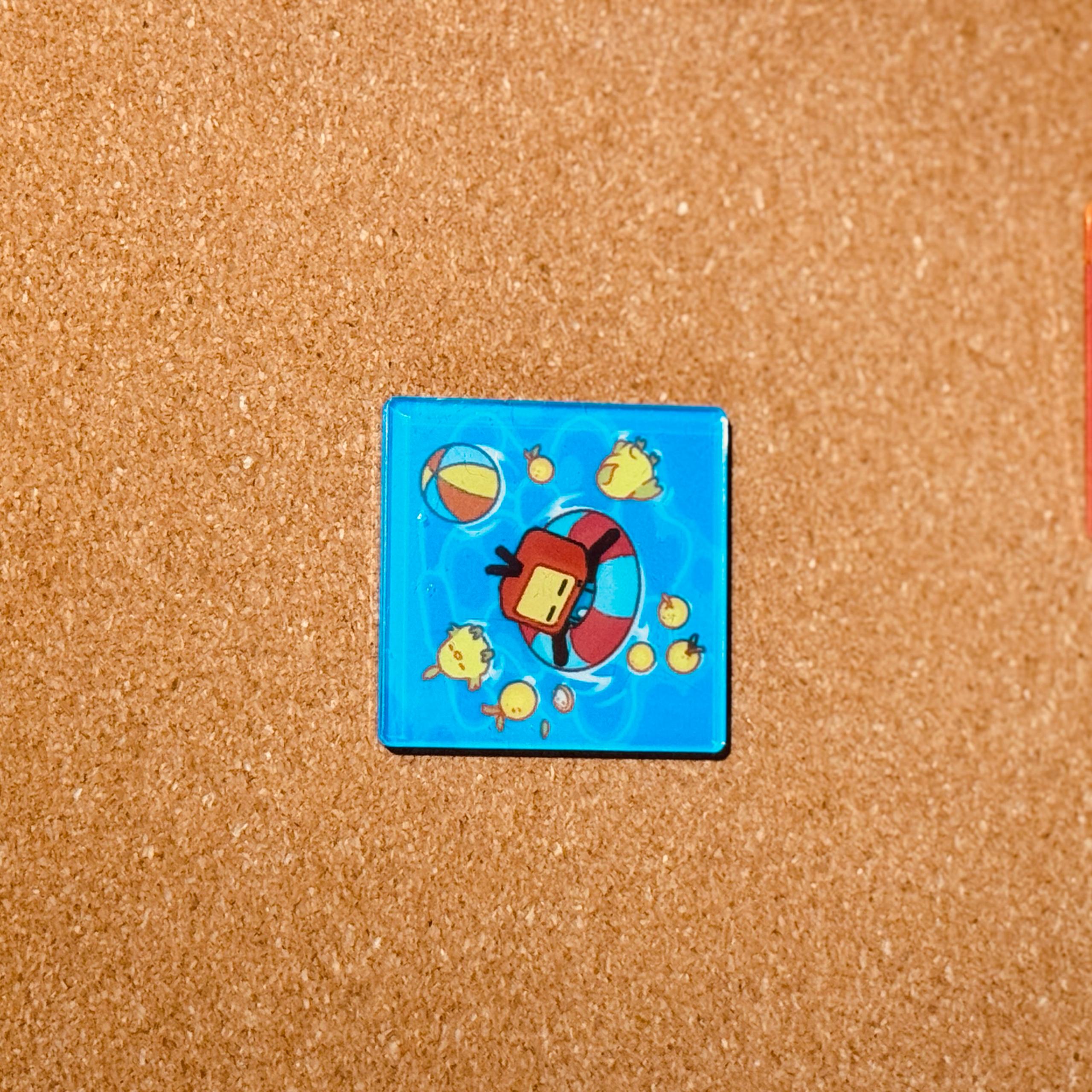 Acrylic Magnet - Pool Party