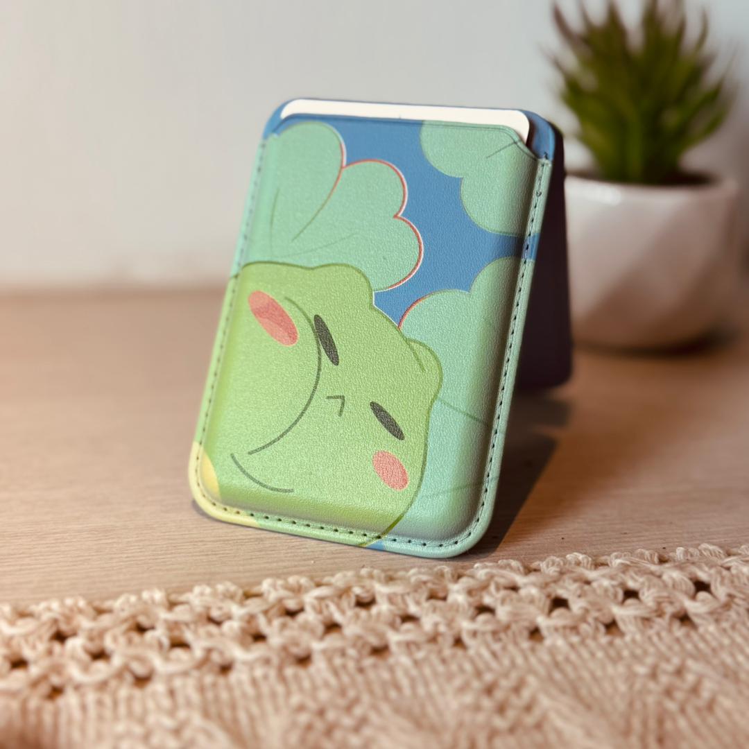 Magsafe Card Holder & Stand - Kerochan in Clover