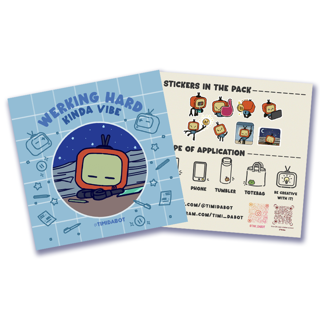 Sticker Pack - Werking Hard Kind Of Vibe